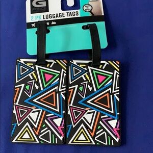 Multi color RETRO G-Force Luggage Tags